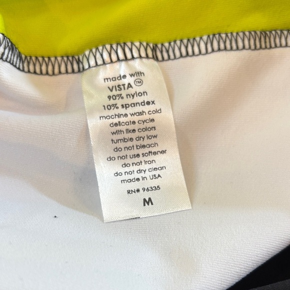 Susana Monaca Tube Flair Maxi Dress Striped Black, White & Neon Yellow NWT Sze M - Picture 13 of 13